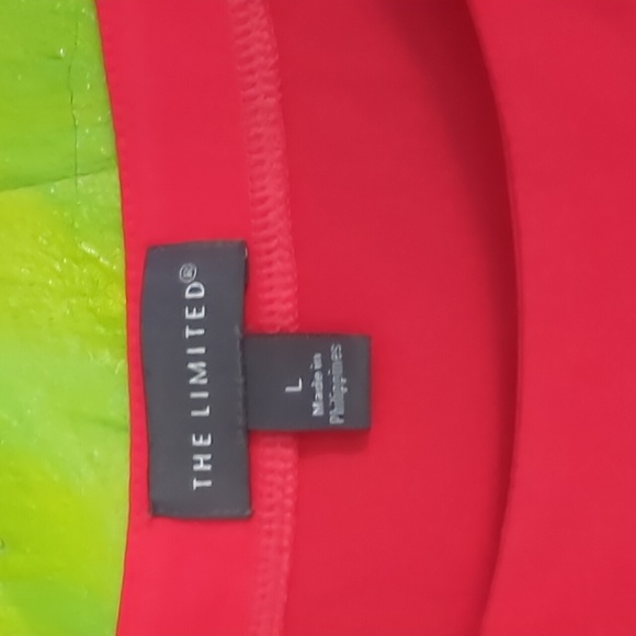 The Limited red cap sleeved tie waist top large - Picture 2 of 8